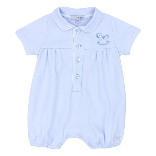 Picture of Blues Baby Boys Blue Collar Rocking Horse Romper