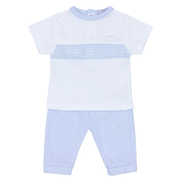 Picture of Blues Baby Boys Blue & White T-shirt And Pants Set