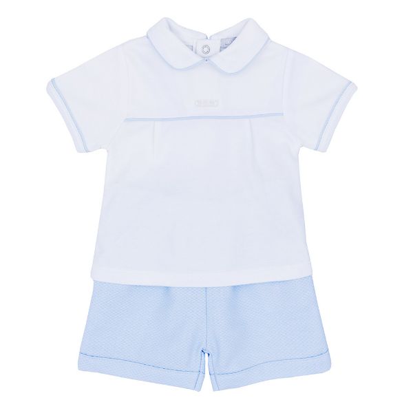 Picture of Blues Baby Boys Blue & White Polo Shirt And Short Set