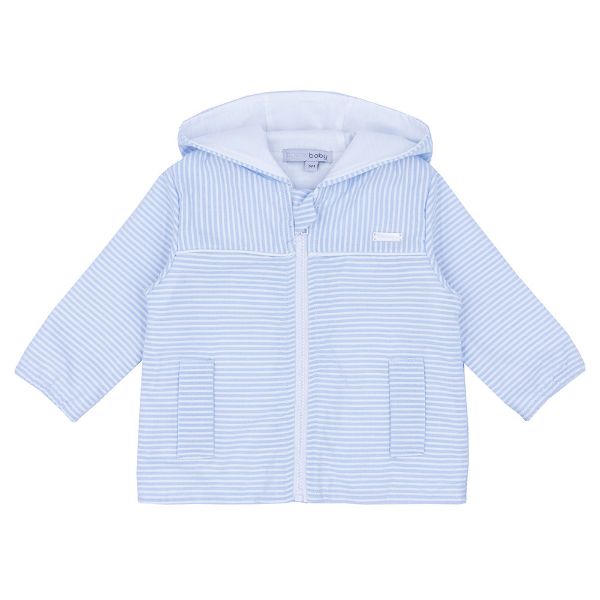 Picture of Blues Baby Boys Blue Striped Hooded Jacket