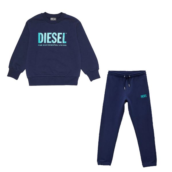 Picture of Diesel Boys Navy & Blue Sweatshirt Tracksuit