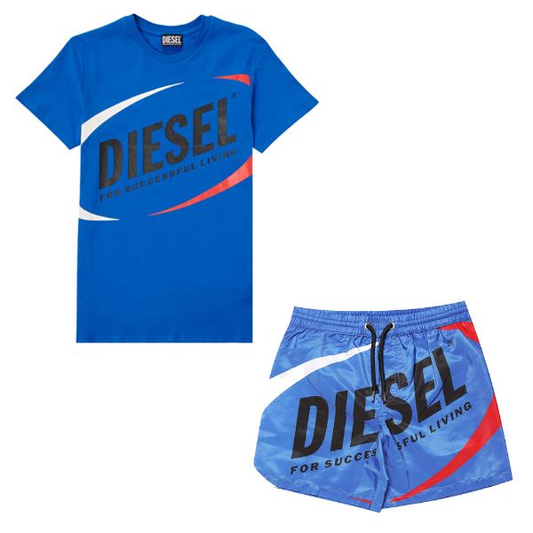 Picture of Diesel Boys Royal Blue Swim Short Set