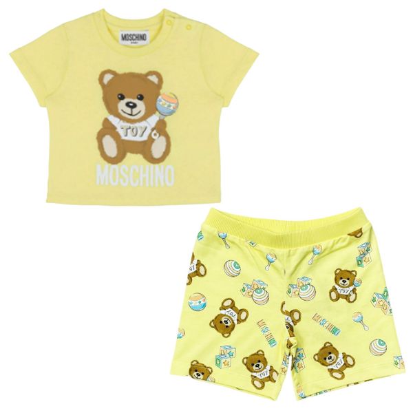 Picture of Moschino Baby Boys Yellow T-shirt & Short Set