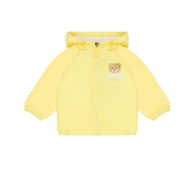 Picture of Moschino Baby Boys Yellow Hooded Jacket 