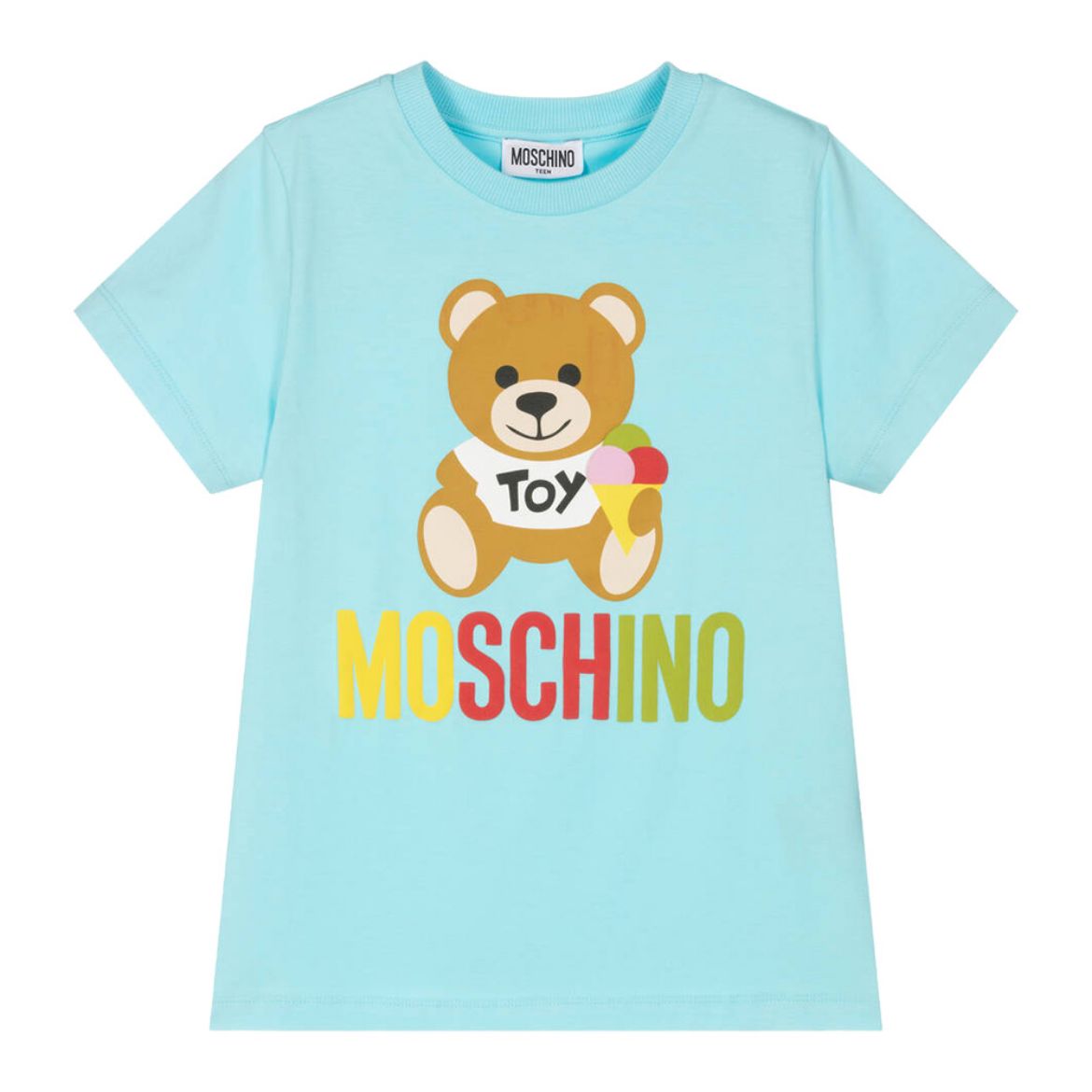 Picture of Moschino Boys Light Blue 'Ice Cream' T-shirt