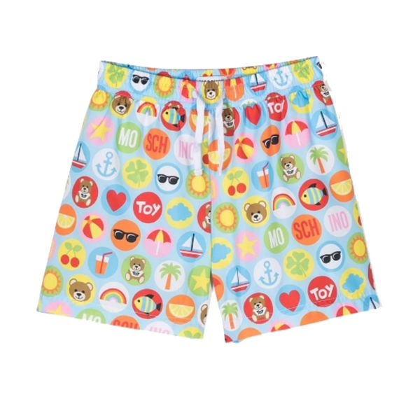 Picture of Moschino Boys Light Blue & Multi Swim Shorts
