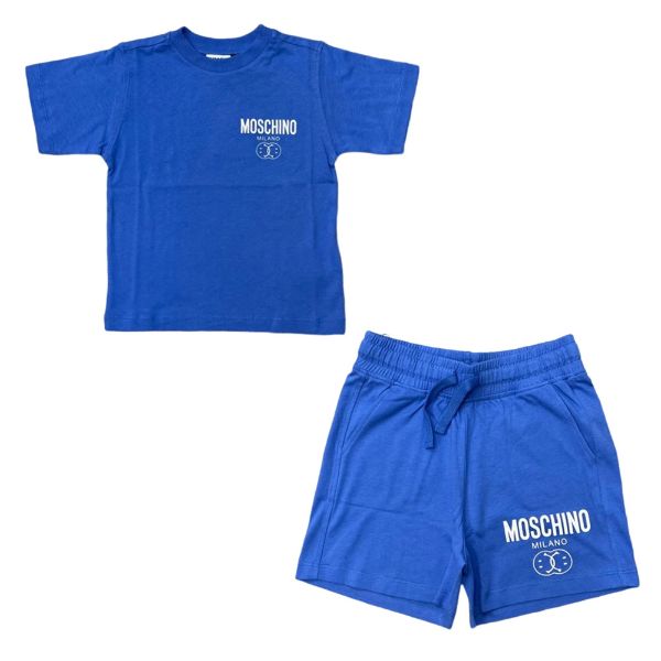 Picture of Moschino Boys Royal Blue Short Set