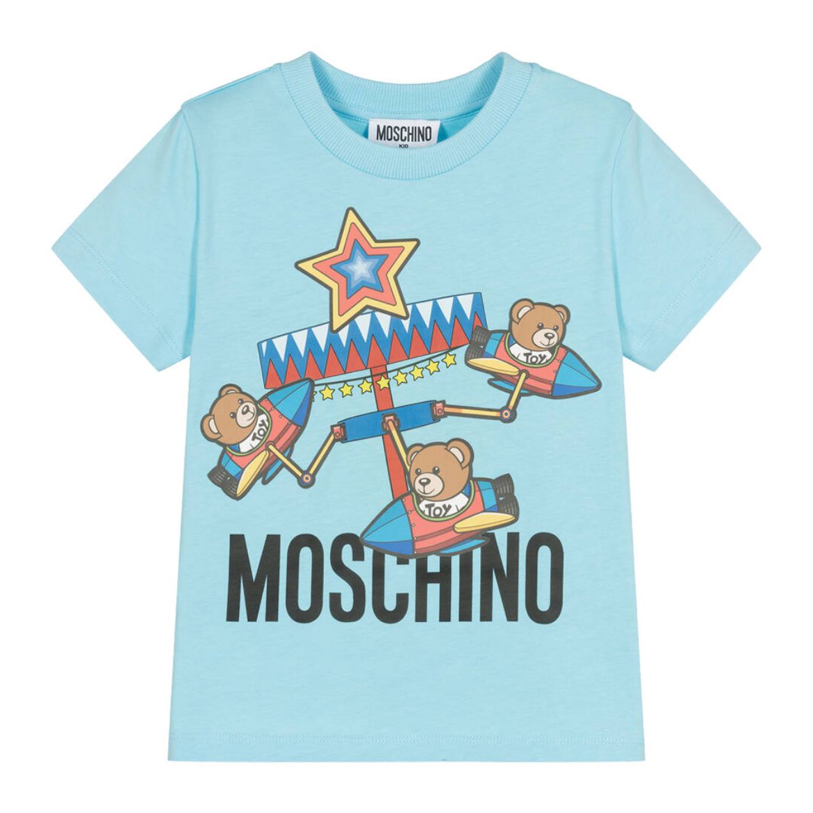 Picture of Moschino Boys Light Blue 'Teddy' T-shirt