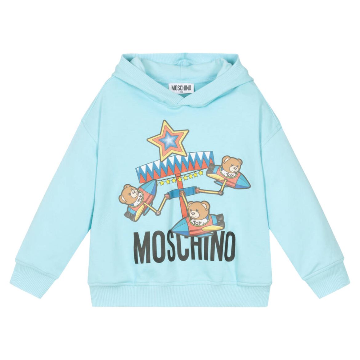 Picture of Moschino Boys Light Blue 'Teddy' Hooded Sweatshirt