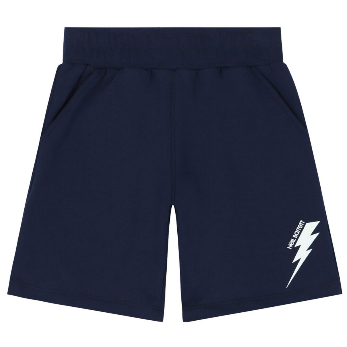 Picture of Neil Barrett Boys Navy Bolt Shorts