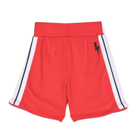 Picture of Neil Barrett Boys Red Logo Shorts