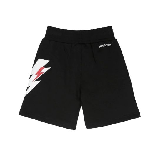 Picture of Neil Barrett Boys Black Side Logo Shorts