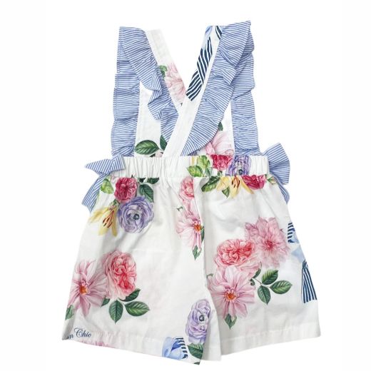 Picture of Balloon Chic Girls Blue & White Floral Playsuit