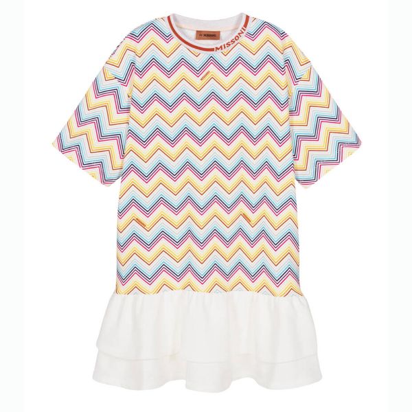 Picture of Missoni Girls Multicolour Zig Zag Dress