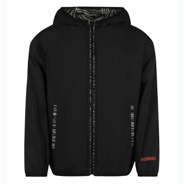 Picture of Missoni Boys Black Hooded Windbreaker