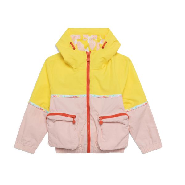 Picture of Stella Mc Cartney Girls Pink & Yellow Hooded Jacket