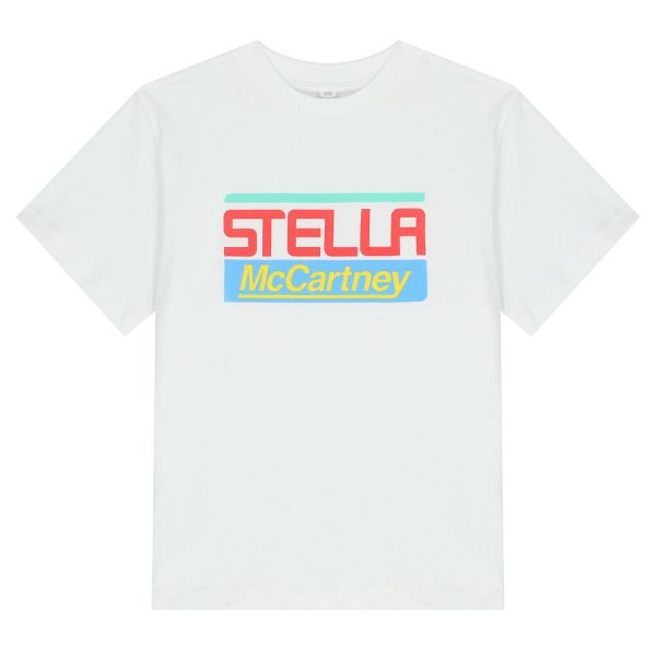 Picture of Stella Mc Cartney Boys White Logo T-shirt