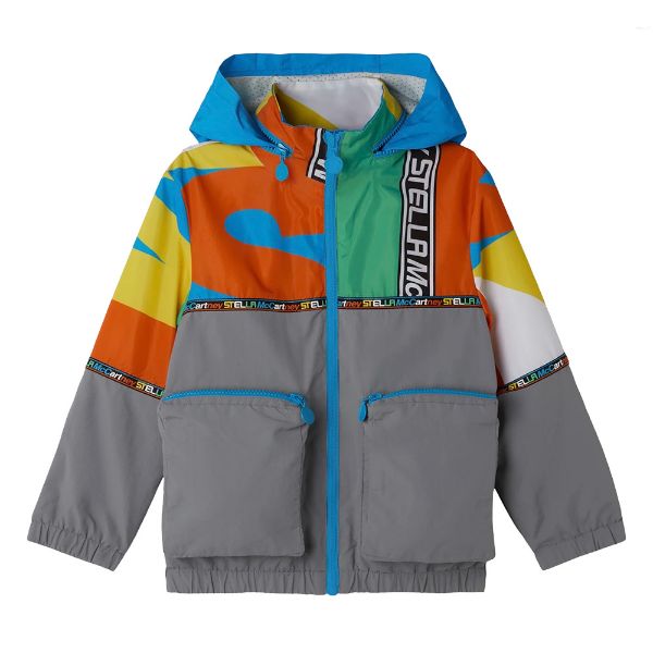 Picture of Stella Mc Cartney Boys Grey & Multi Hooded Jacket