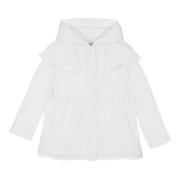 Picture of Patachou Girls White Hooded Jacket