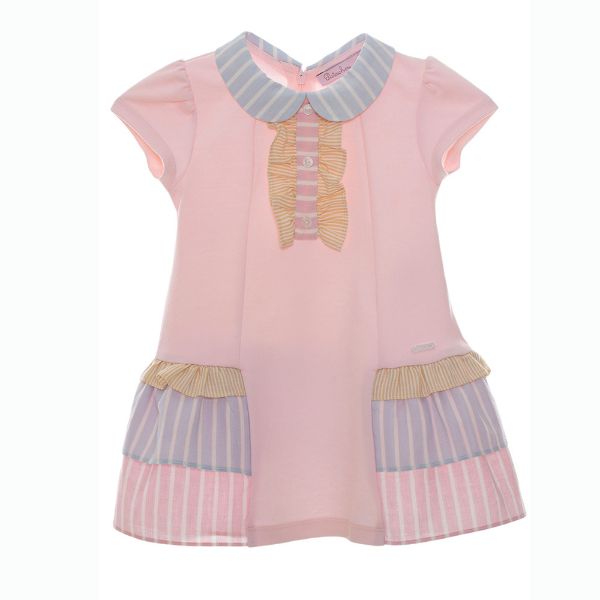 Picture of Patachou Girls Pale Pink Stripe Dress