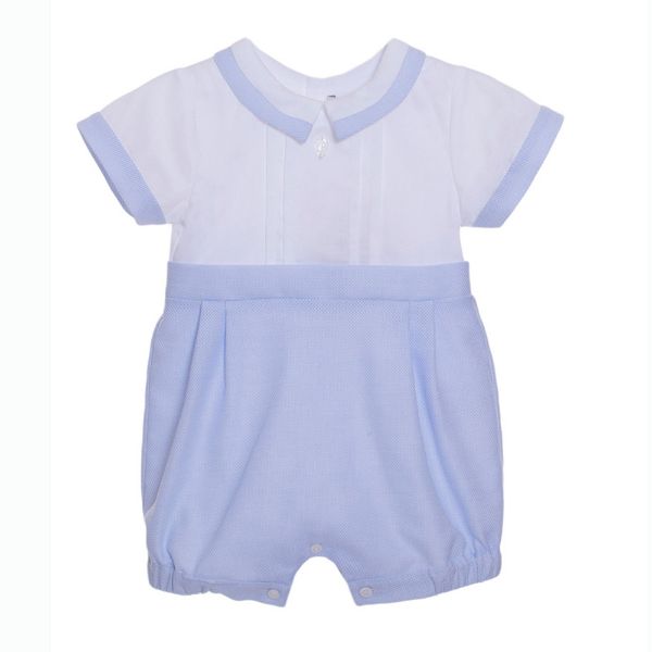 Picture of Patachou Baby Boys Blue & White Romper