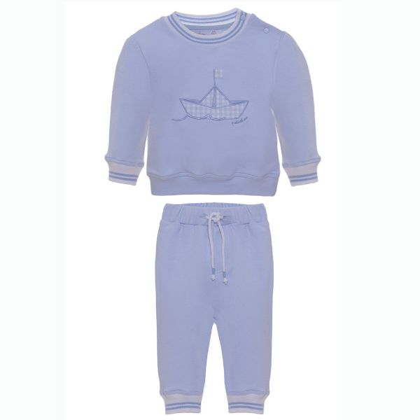 Picture of Patachou Baby Boys Pale Blue Boat Tracksuit