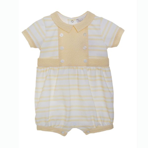 Picture of Patachou Baby Boys Yellow & White Romper
