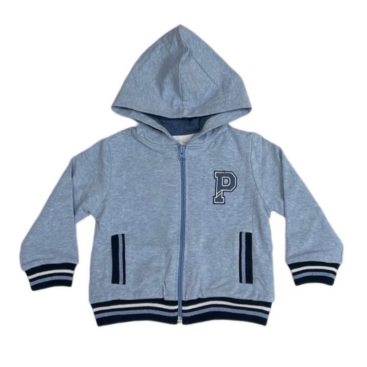 Picture of Patachou Boys Blue Logo Zip Up Hoody