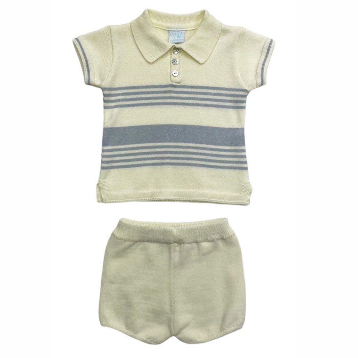 Picture of Granlei Boys Lemon & Grey Knitted Short Set