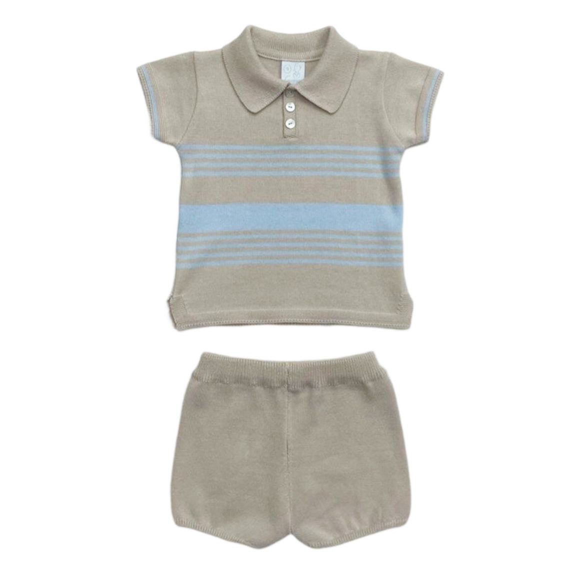 Picture of Granlei Boys Beige & Blue Knitted Short Set