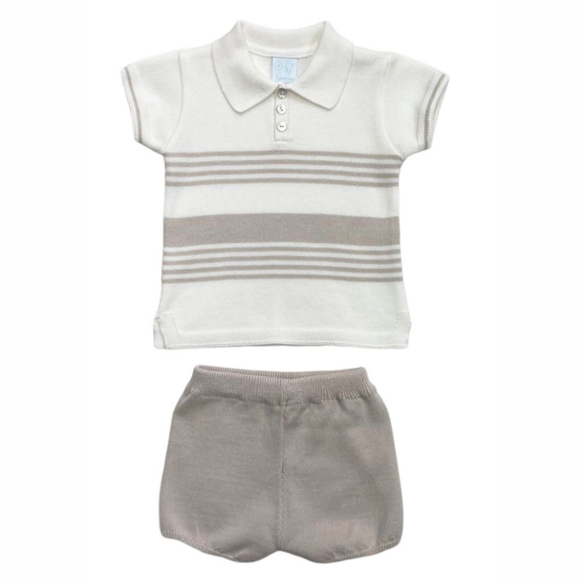 Picture of Granlei Boys Cream & Beige Knitted Short Set