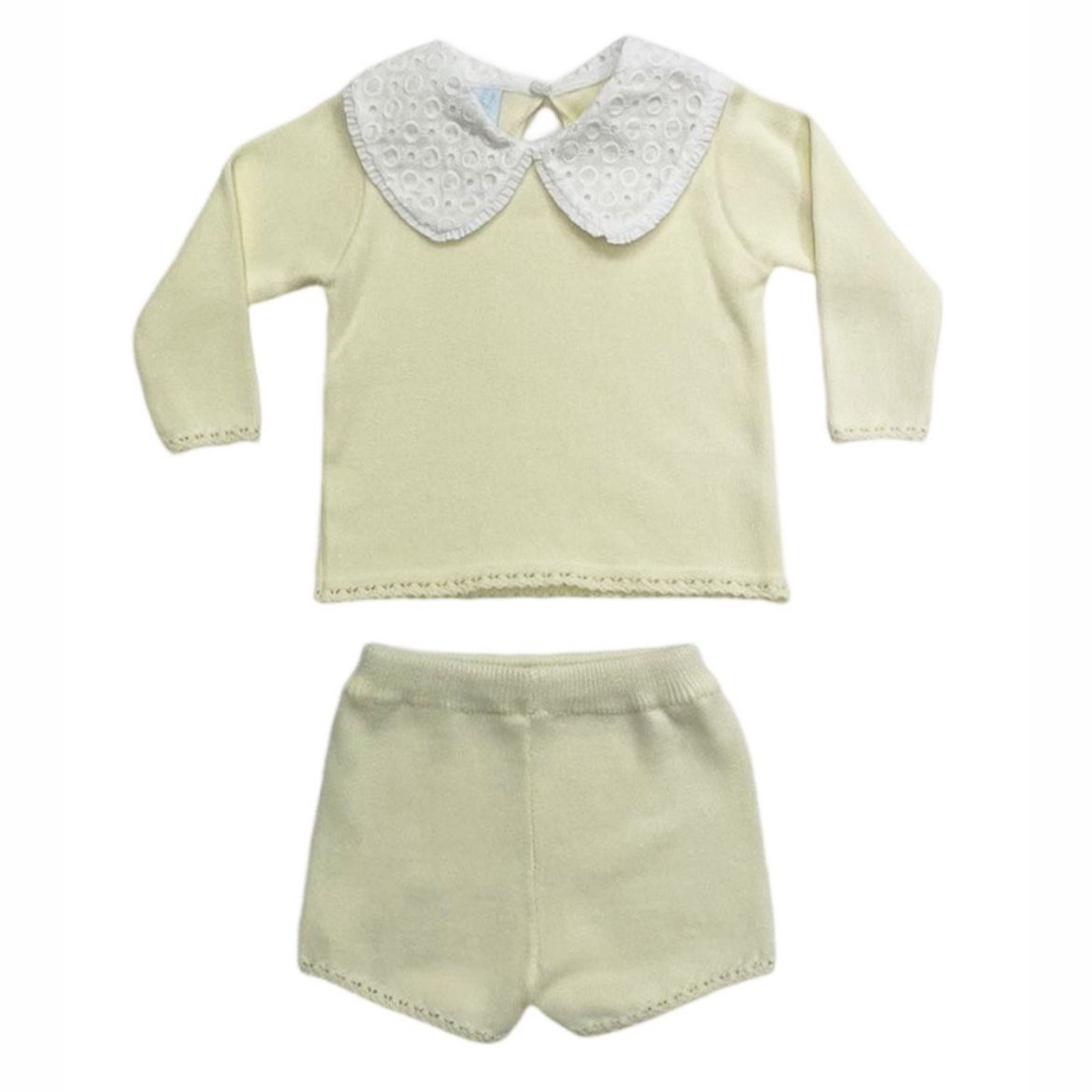 Picture of Granlei Girls Lemon Jumper & Short Knitted Set