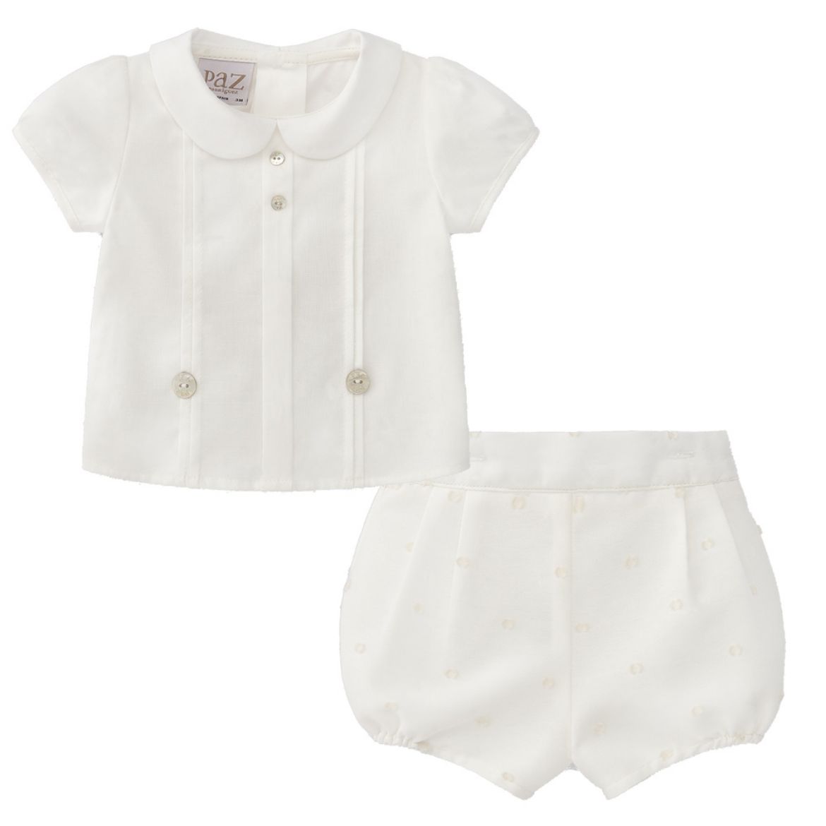 Picture of Paz Rodriguez Cream 2 Piece Short Set