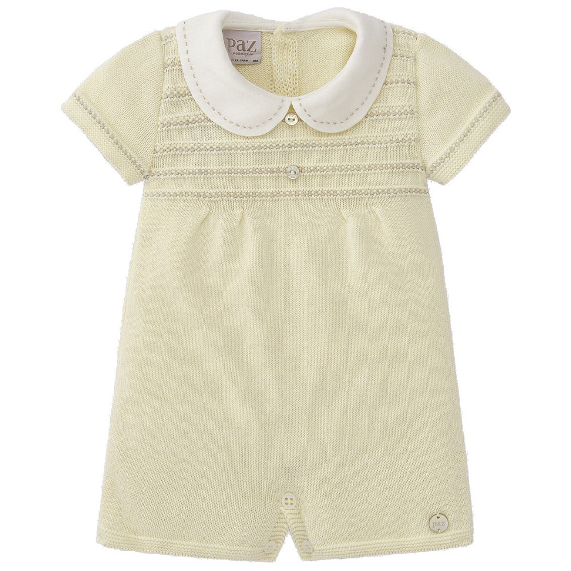 Picture of Paz Rodriguez Yellow Knitted Romper