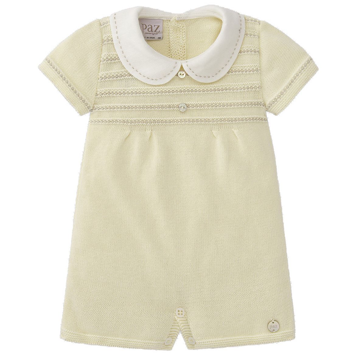 Picture of Paz Rodriguez Yellow Knitted Romper