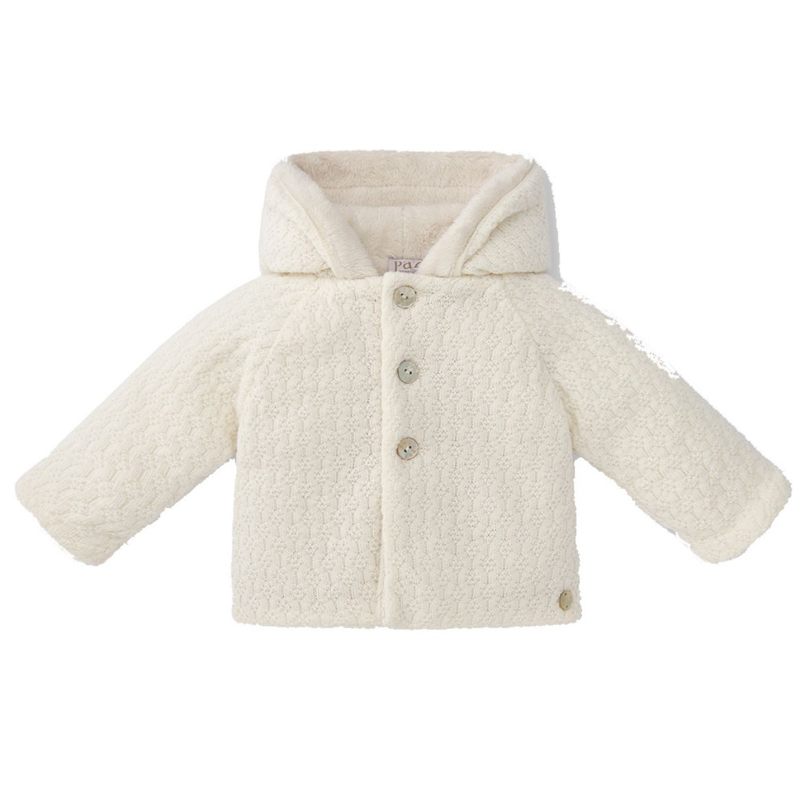 Picture of Paz Rodriguez Boys Cream Knitted Coat