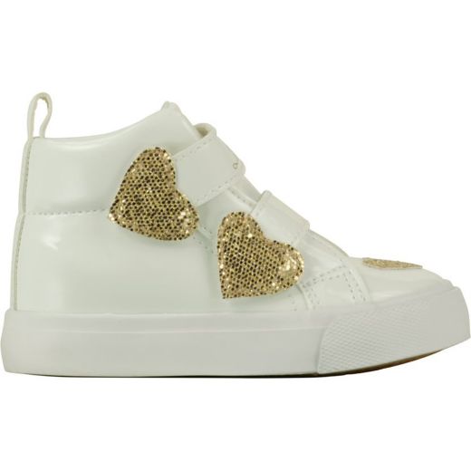 Picture of Little A Girls 'Hart' White Heart High Top