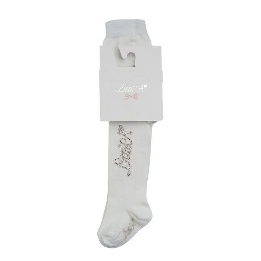 Picture of Little A Girls 'Freya' White Tights