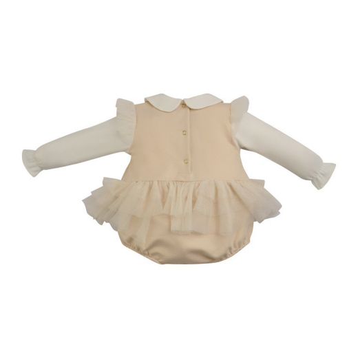 Picture of Little A Girls 'Flora' Gold Tulle Romper