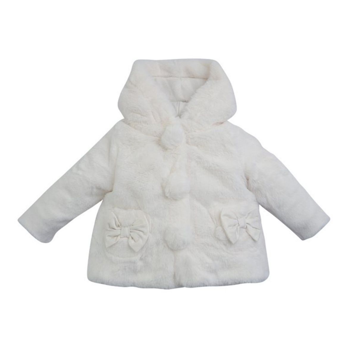 Picture of Little A Girls 'Fiona' White Fur Coat