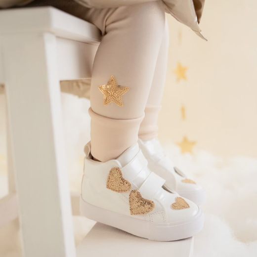 Picture of Little A Girls 'Hart' White Heart High Top