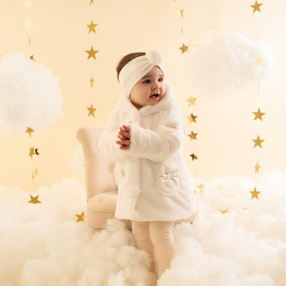 Childrens white deals fur coat