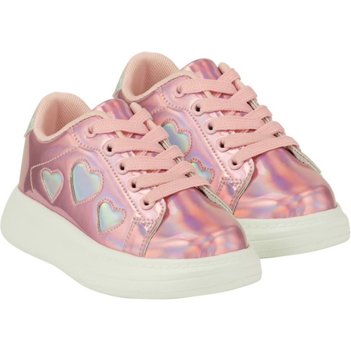 Picture of A Dee Girls 'Queeny' Pink Heart Trainers