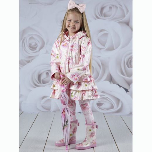 Picture of A Dee Girls 'Anna' Pink Printed Raincoat