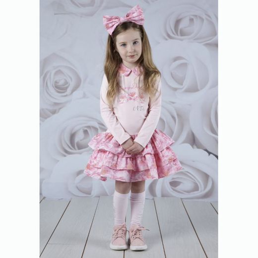 Picture of A Dee Girls Ariel Pink Peony Dreams Dress