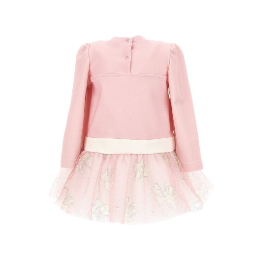 Picture of Monnalisa Baby Girls Pink Dress with Bow