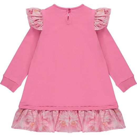 Picture of A Dee Girls Anastasia Pink Peony Frill Sweat Dress