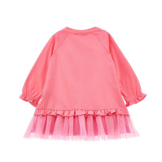 Picture of Monnalisa Girls Pink Flower Jersey Dress