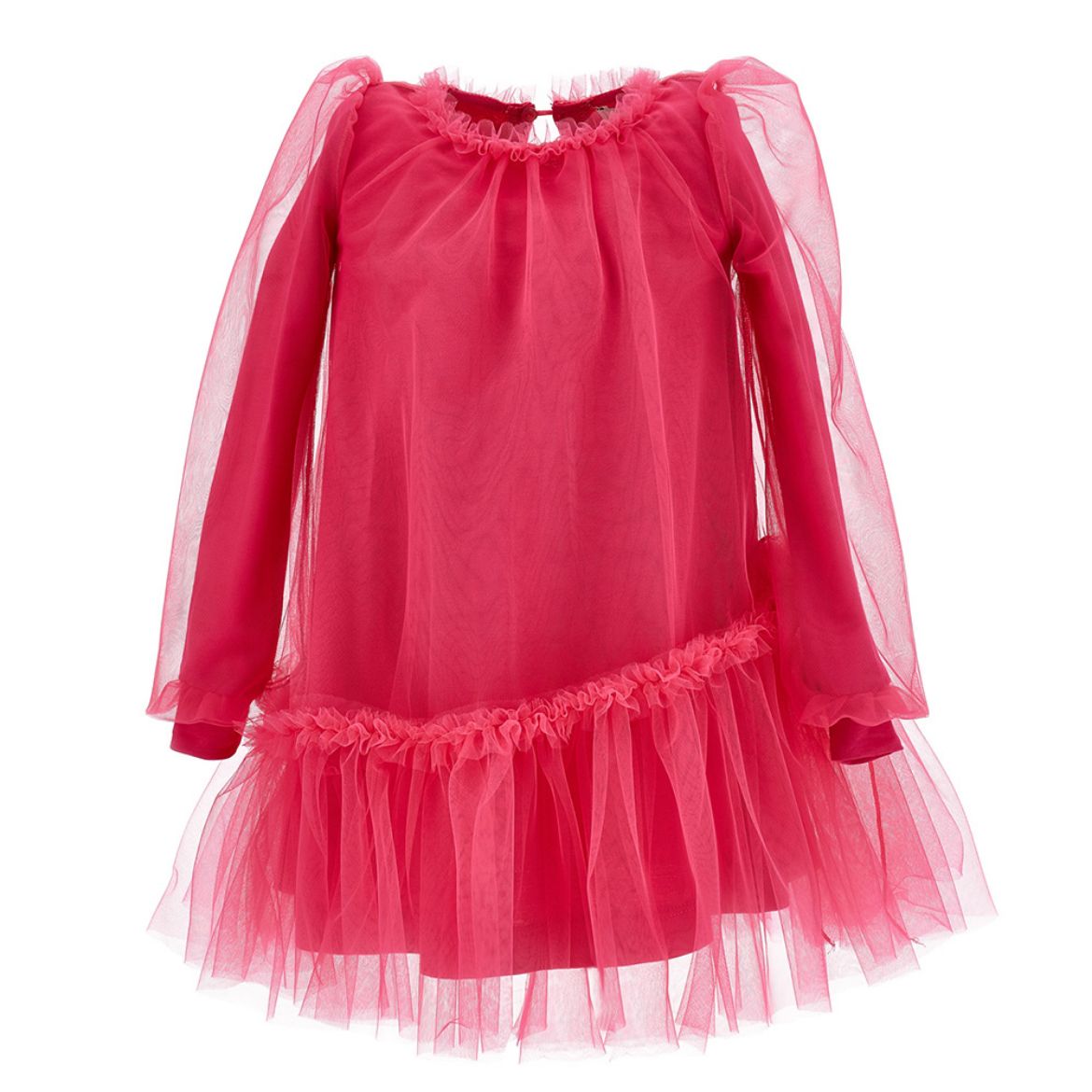 Picture of Monnalisa Girls Pink Tulle Dress