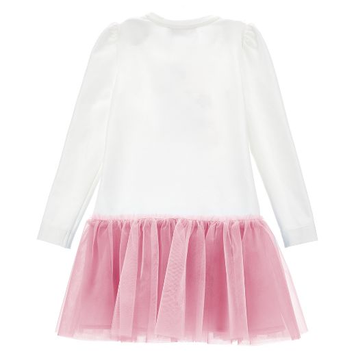 Picture of Monnalisa Girls Teddy Dress with Pink Tulle
